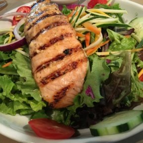 Gluten-free salmon salad from Sundown Saloon